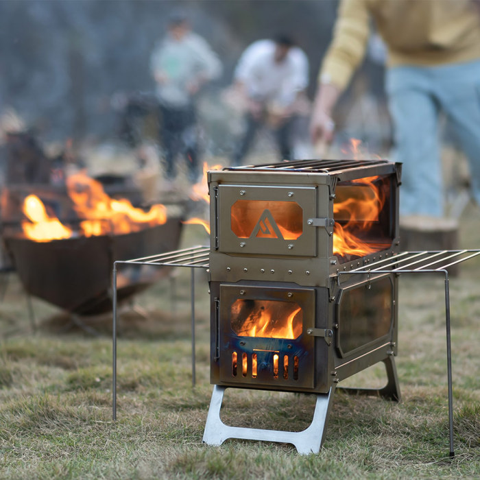 T-Brick Max 2.0 | Portable Titanium Stove for Multiplayer Hot Tent Camping | POMOLY New Arrival |
