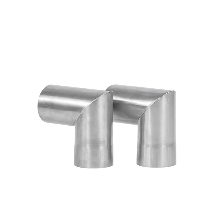 45 / 90 Degree Titanium Chimney Section | Φ2.36in x 2 Sections (Φ6cm) Titanium Stove Pipe for Wood Stove | POMOLY