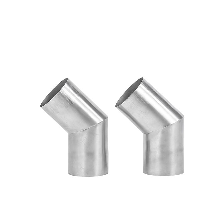 45 / 90 Degree Titanium Chimney Section | Φ2.36in x 2 Sections (Φ6cm) Titanium Stove Pipe for Wood Stove | POMOLY