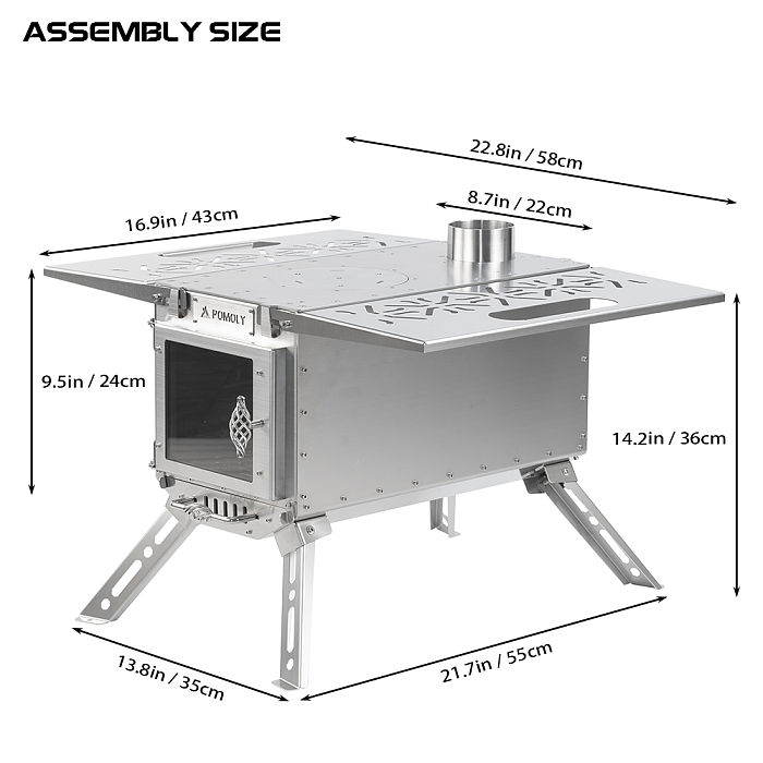 Oroqen Max Wood Stove | Portable Stove for Hot Tent Camping | POMOLY New Arrival