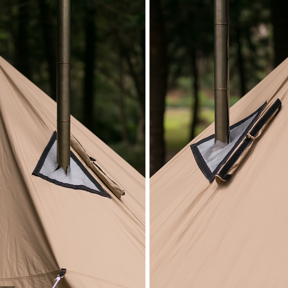 Canvas Shelter with Stove Jack for Solo Bushcraft and Camping