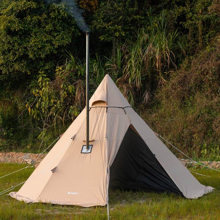 YARN Octa Canvas Hot Tent with Wood Stove Jack 3-5 Person