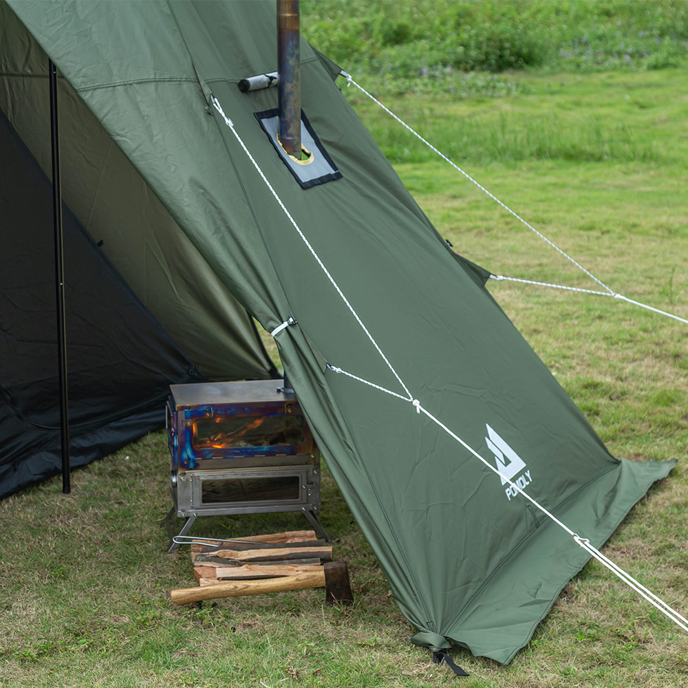 HEX Hot Tent with Wood Stove Jack 2-3 Person