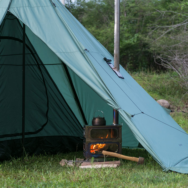 HUSSAR Plus Tipi with Stove Jack 4P Hot Tent | POMOLY 2021
