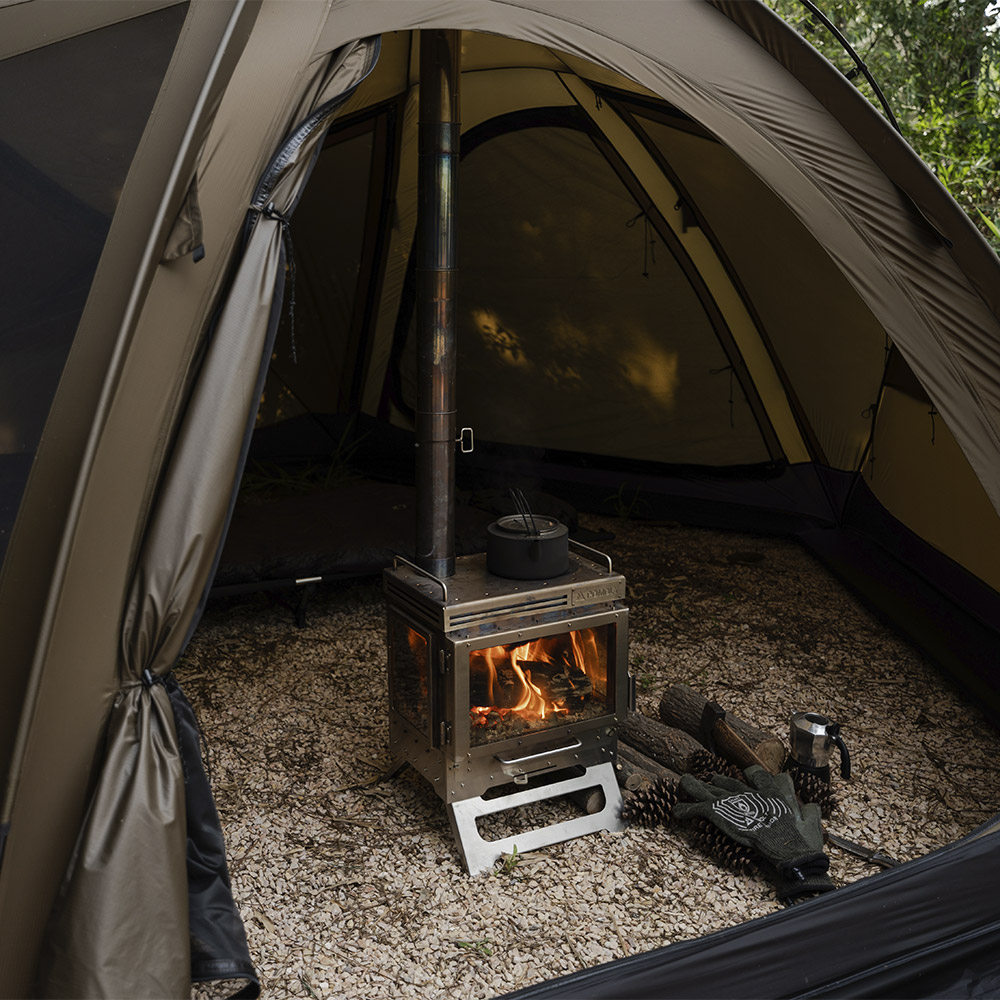 非常に高い品質 Fireplace Camping | Stove Tent 3 Max Dweller for Tent Hot バーベキュー・調理用品