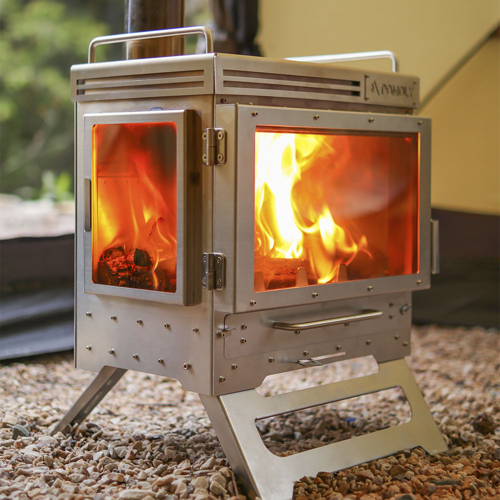 入荷なう Dweller Max 3 Tent Stove | Camping Fireplace for Hot Tent バーベキュー・調理用品