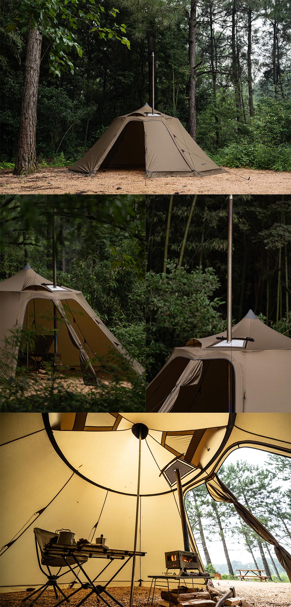 Circle Tent for Camping | POMOLY Circle 6 Hot Tent Bell Tent Circle Tent for Camping | POMOLY Circle 6 Hot Tent Bell Tent