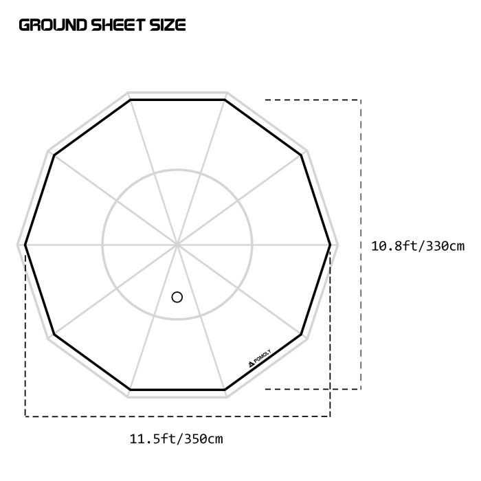 Circle 6 | Outdoor Hot Tent | Bell-Shaped Camping Hot Tent POMOLY New Arrival 2024