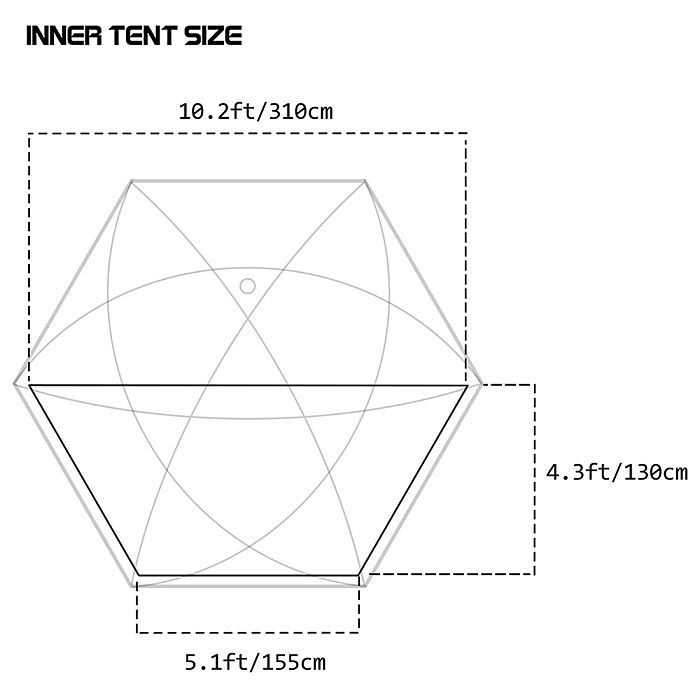 POMOLY Dome X4 Pro | Freestanding Tent Large Round Hot Tent for 2-4 Person