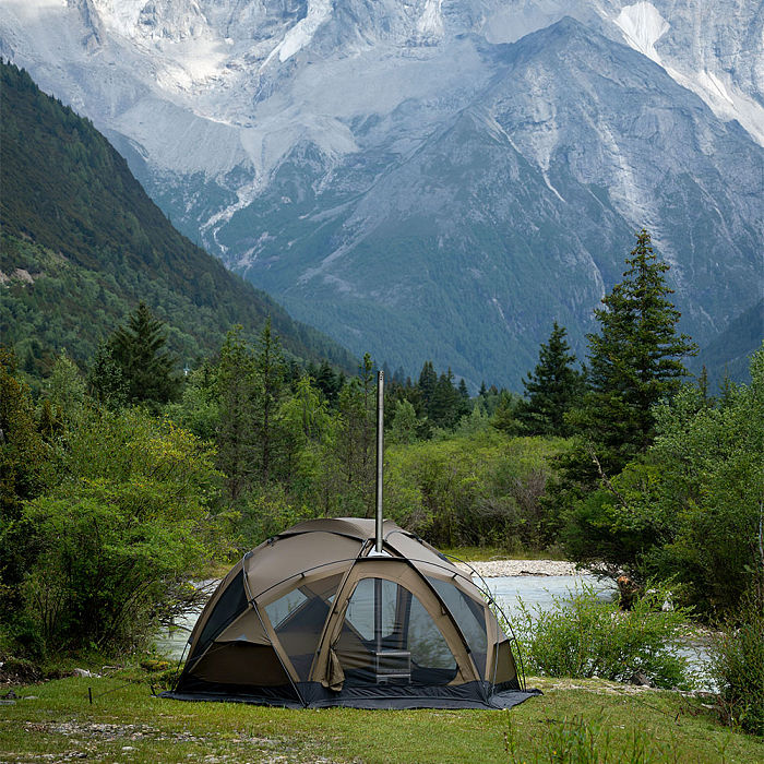 POMOLY Dome X4 Pro | Freestanding Tent Large Round Hot Tent for 2-4 Person