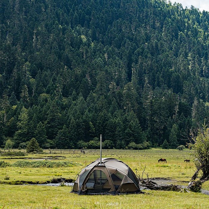 POMOLY Dome X4 Pro | Freestanding Tent Large Round Hot Tent for 2-4 Person