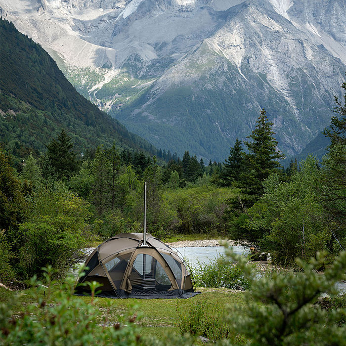 POMOLY Dome X4 Pro | Freestanding Tent Large Round Hot Tent for 2-4 Person