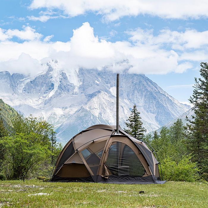 POMOLY Dome X4 Pro | Freestanding Tent Large Round Hot Tent for 2-4 Person