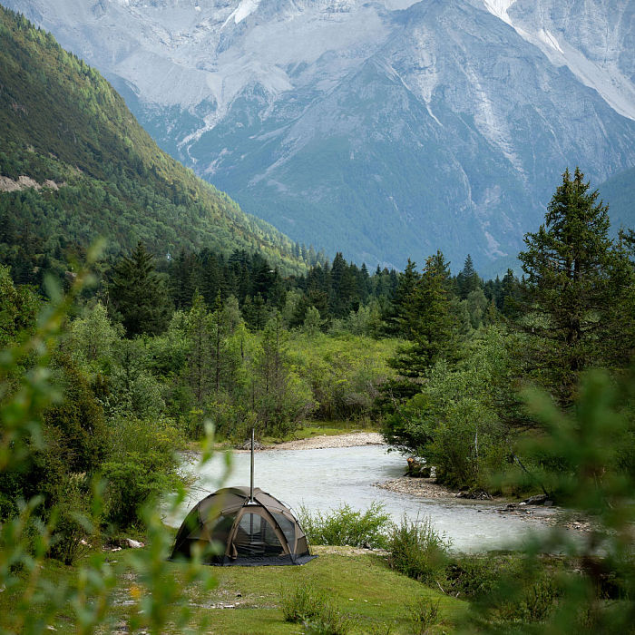 POMOLY Dome X4 Pro | Freestanding Tent Large Round Hot Tent for 2-4 Person