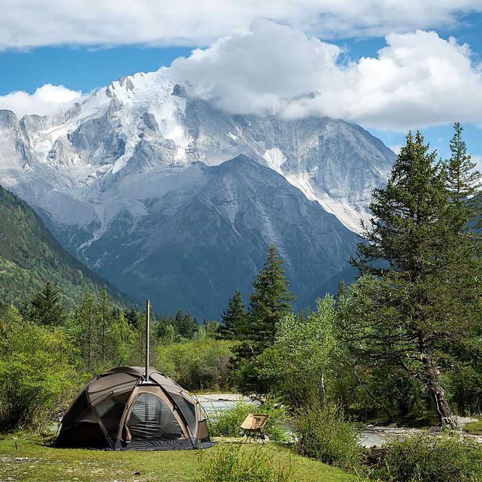 POMOLY Dome X4 Pro | Freestanding Tent Large Round Hot Tent for 2-4 Person