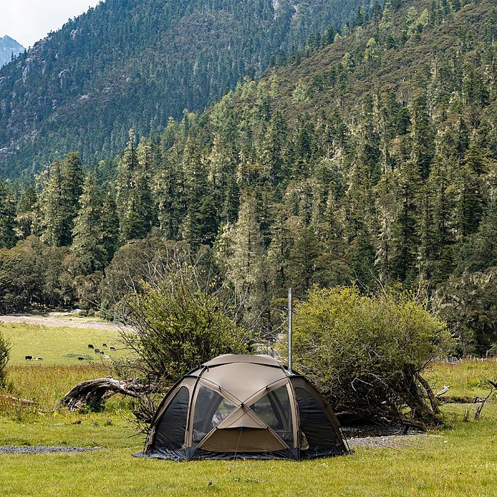 POMOLY Dome X4 Pro | Freestanding Tent Large Round Hot Tent for 2-4 Person