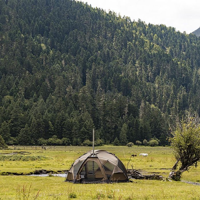 POMOLY Dome X4 Pro | Freestanding Tent Large Round Hot Tent for 2-4 Person