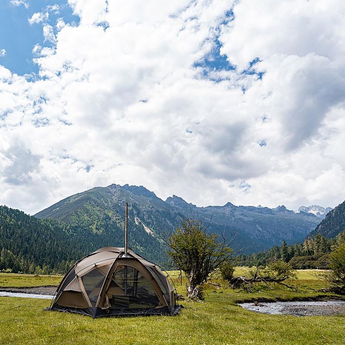 POMOLY Dome X4 Pro | Freestanding Tent Large Round Hot Tent for 2-4 Person