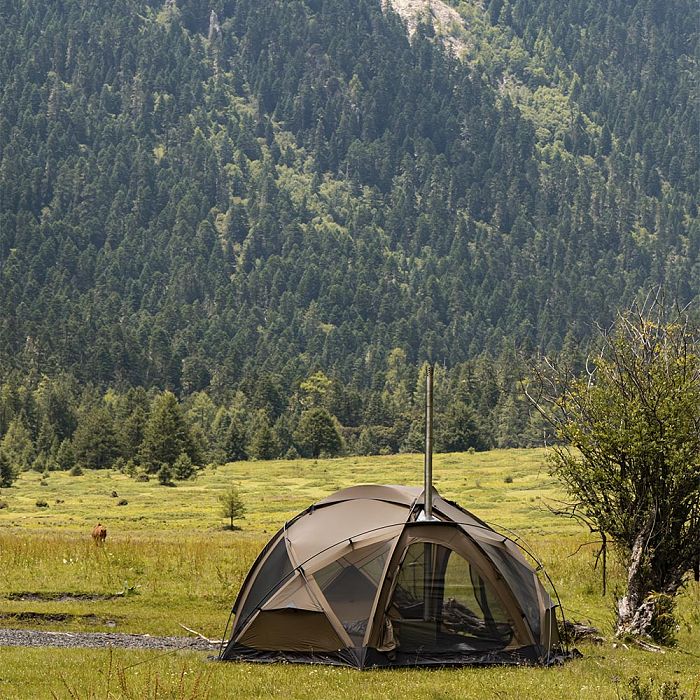 POMOLY Dome X4 Pro | Freestanding Tent Large Round Hot Tent for 2-4 Person