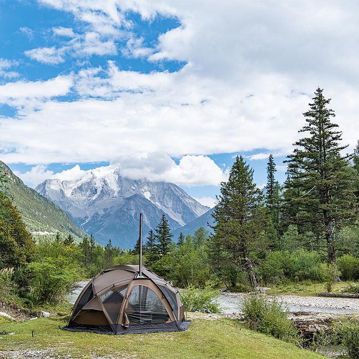 POMOLY Dome X4 Pro | Freestanding Tent Large Round Hot Tent for 2-4 Person