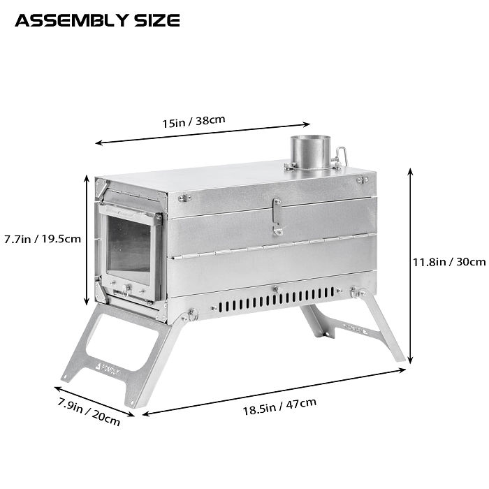 【Pre Order】POMOLY Fold X | Titanium Wood Stove | Fastfold Tent Stove | POMOLY New Arrival 2024