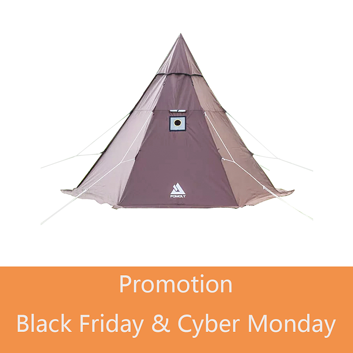【BF&CM】 POMOLY HEX Hot Tent with Wood Stove Jack 2 Person