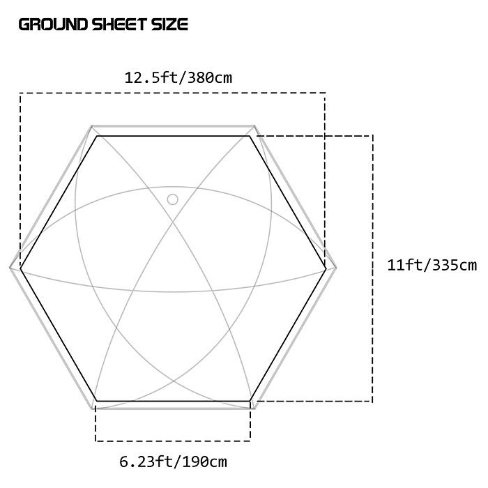 Flame Retardant Ground Sheet For Dome X Series (Stove Area)