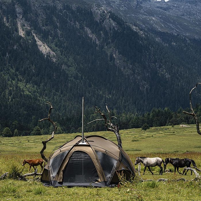 【Pre Order】POMOLY Dome X6 Pro | Camping Round Tent 4-6 Person Large Family Freestanding Hot Tent