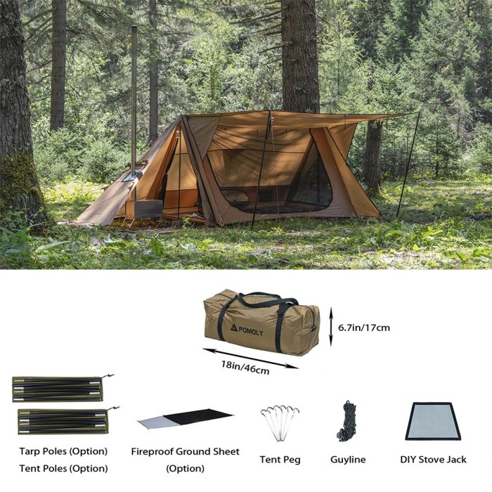 【MC】 STOVEHUT 70 3.0 New Version Camping Hot Tent | 4 Season Shelter for Bushcrafter | POMOLY New Arrival 2023