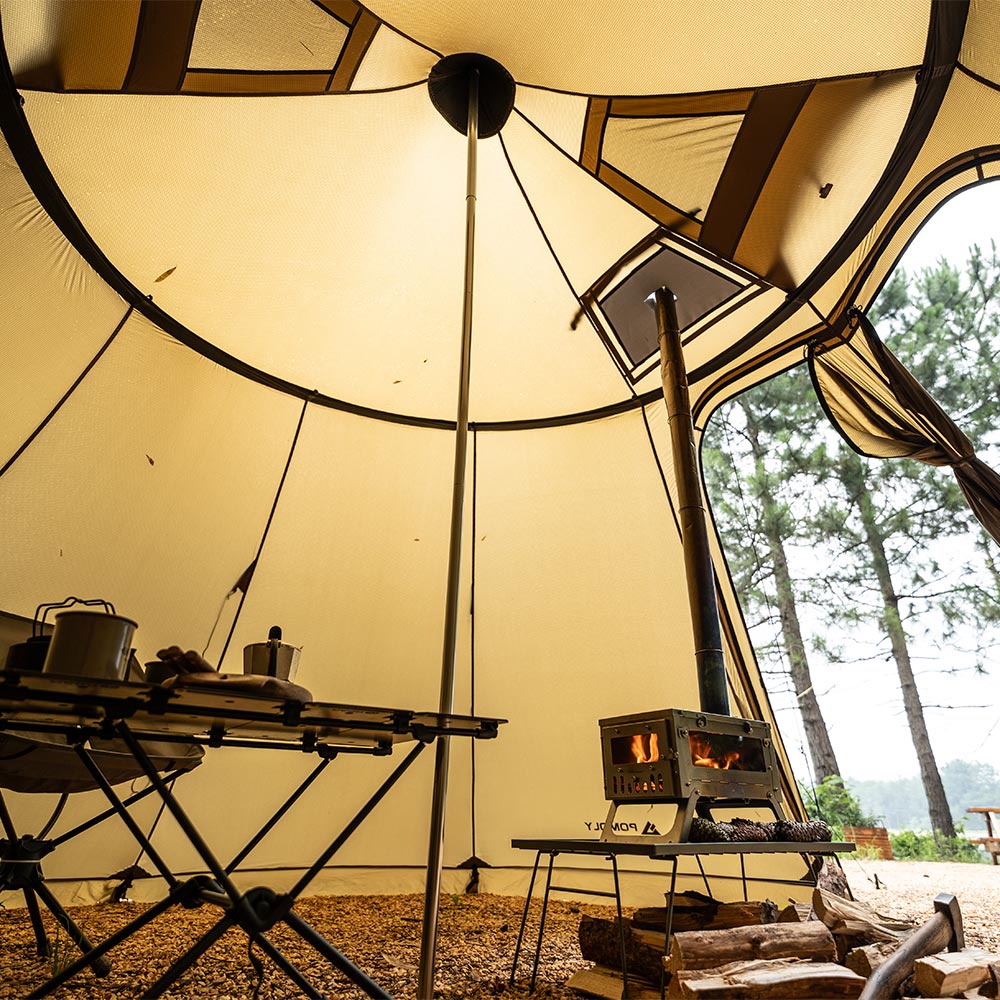 Circle 6 Wood Stove Tent | Camping Hot Tent | POMOLY New