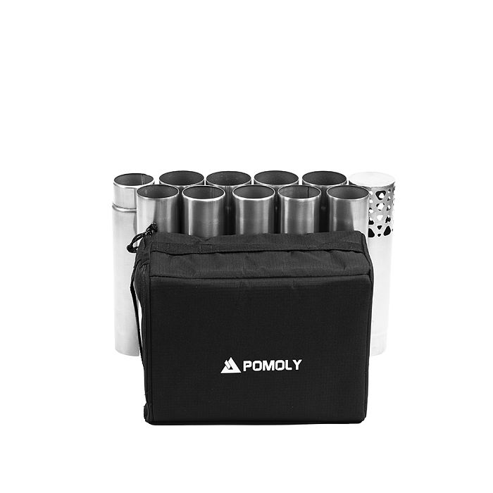 Φ2.76in - 3in (Φ70mm - 76mm) Titanium Nested Pipe Set | Detachable Variable Diameter Chimney | POMOLY New Arrival 2025