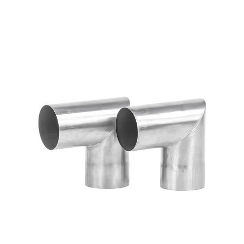 45 / 90 Degree Titanium Chimney Section | Φ2.76in x 2 Sections (Φ7cm) Titanium Stove Pipe for Wood Stove | POMOLY