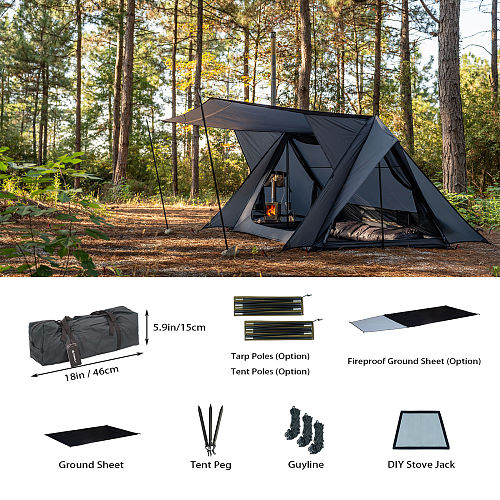 STOVEHUT 20 Blue Grey | Shelter Hot Tent | POMOLY New Arrival 2025