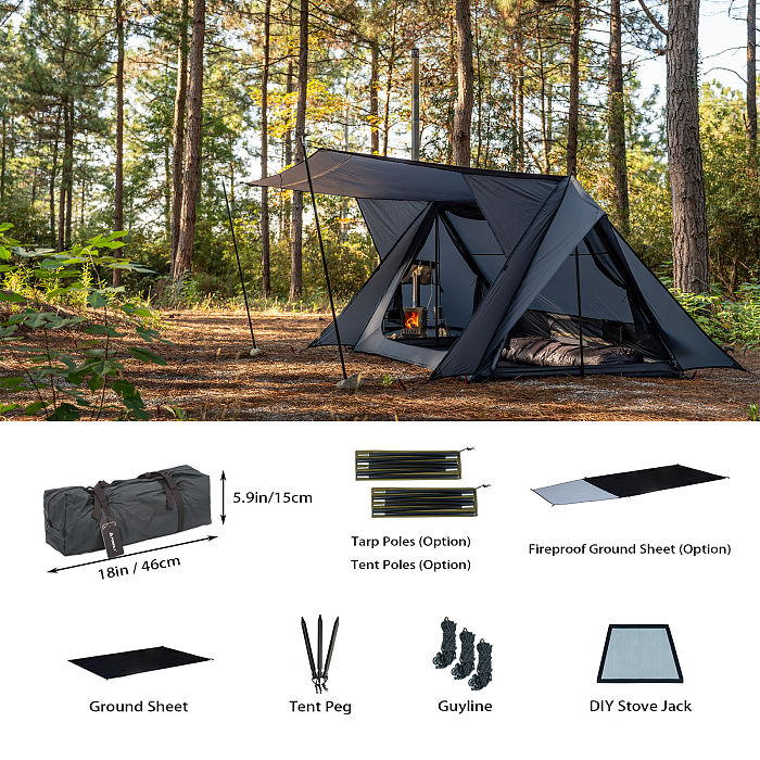 STOVEHUT 20 Blue Grey | Shelter Hot Tent | POMOLY New Arrival 2025