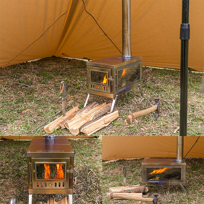 【Summer Deals】TIMBER Stove | Titanium Wood Stove for Hot Tent and Camping | POMOLY Version
