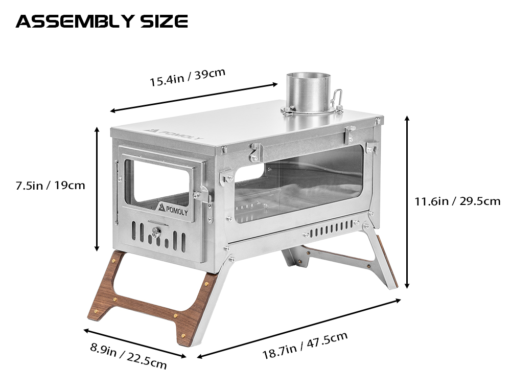 T1 Max 3 | 折りたたみ式チタン薪ストーブ | POMOLY 2026年新作