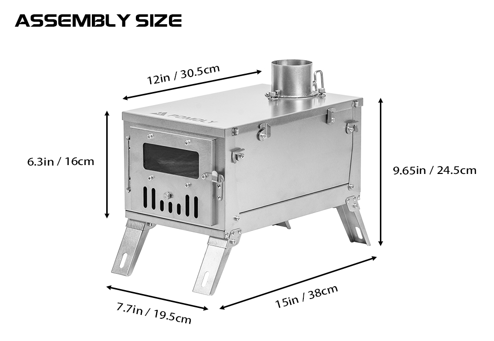 GT Mini | ソロキャンプ用折りたたみ式チタン薪ストーブ | POMOLY 2026
