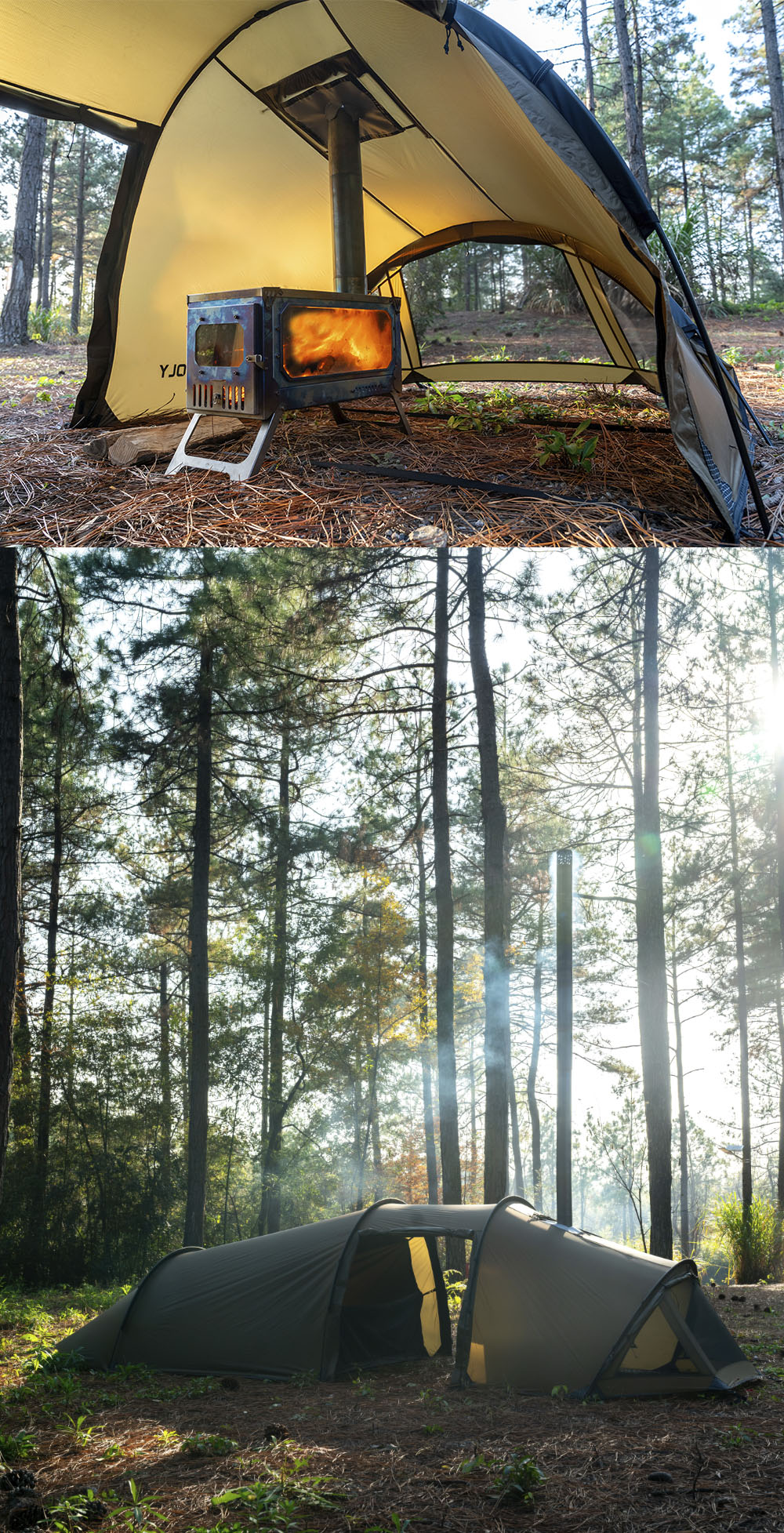 POMOLY Openvista 2 トンネルテント | キャンプ用ホットテント