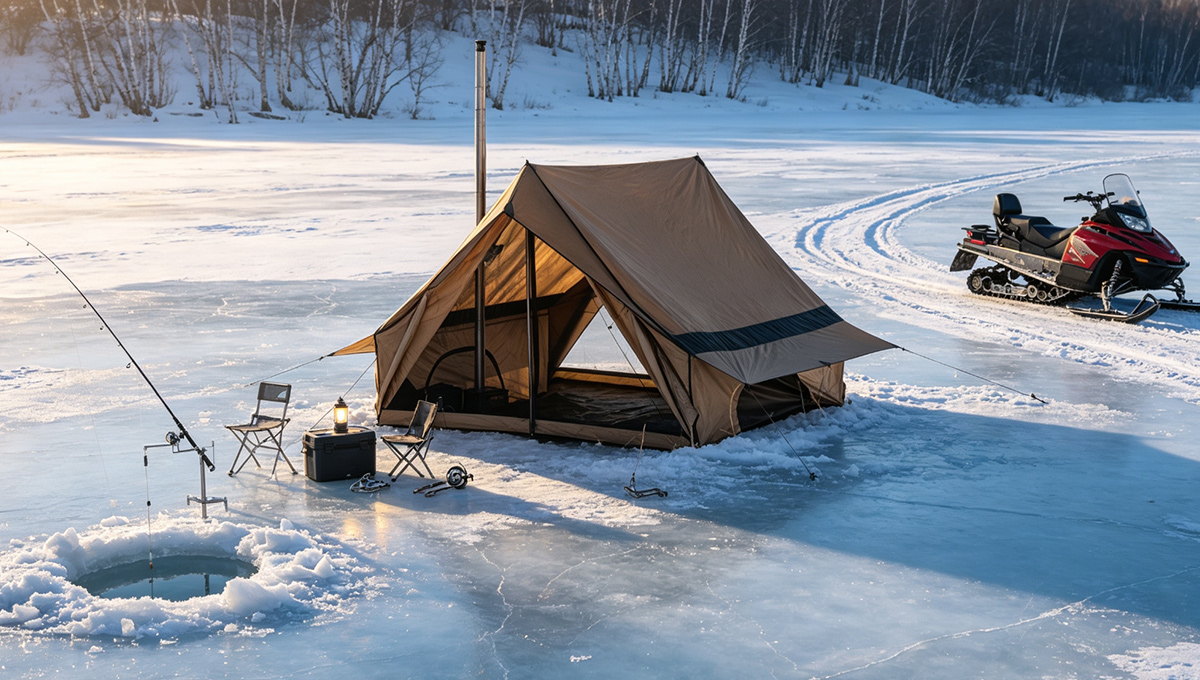 Hunting & Ice Fishing Camping with Tents and Stoves | POMOLY