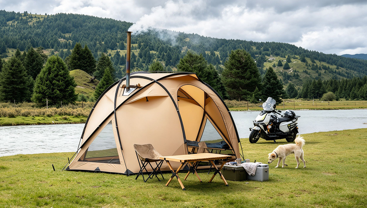 Family Camping with Dogs with Tents and Stoves | POMOLY