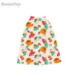 BunniesFairy 2022 Spring New Women Black and White Horizontal Block Stripe Geometric Print Pleated Midi Skirt for Office Work