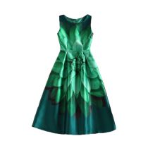 BunniesFairy Celebrity-inspired Women Elegant Vintage Retro Flower Floral Print Vest Dresses Sleeveless O-Neck Vestido De Fiesta