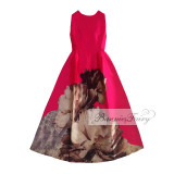 BunniesFairy Celebrity-inspired Women Elegant Vintage Retro Flower Floral Print Vest Dresses Sleeveless O-Neck Vestido De Fiesta
