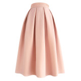 2022 Spring Summer Vintage Elegant Fairy Floral Print Aesthetic y2k Lilac Purple Midi Pleated Long Skirt with Pockets Dropship