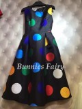 BunniesFairy 2022 Summer Vintage Rose Retro Flower Floral Print Green Vest Dresses Sleeveless Wedding Black Print Swing Dress