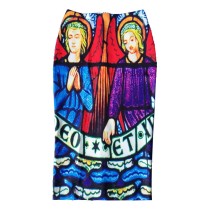 2022 Korean Style Summer Women Sexy Vintage Floral Print High-waisted Midi Pencil Skirt Slim Bodycon Ropa Mujer Faldas Largas