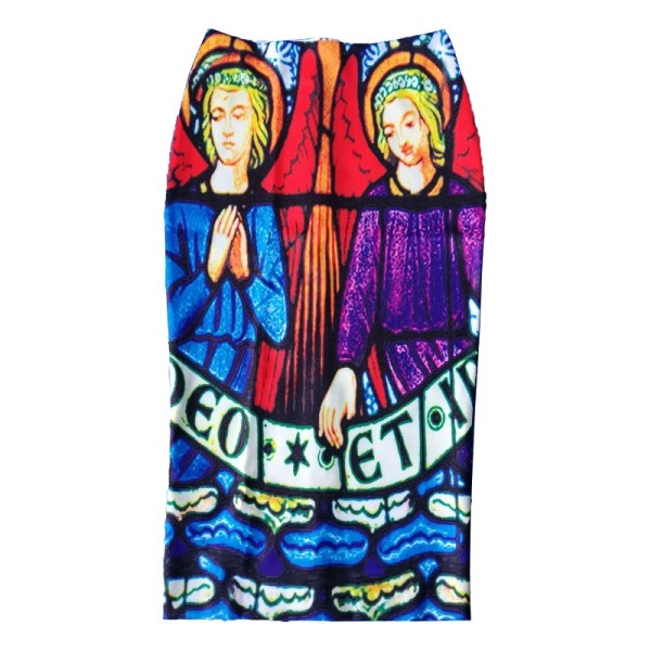 2022 Korean Style Summer Women Sexy Vintage Floral Print High-waisted Midi Pencil Skirt Slim Bodycon Ropa Mujer Faldas Largas