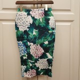 2022 Korean Style Summer Women Sexy Vintage Floral Print High-waisted Midi Pencil Skirt Slim Bodycon Ropa Mujer Faldas Largas