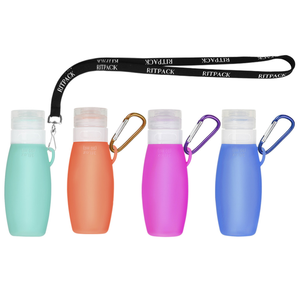 Leakproof Squeeze Bottles Travel Accessries Containers for Travel Toiletries Shampoo and Conditioner 4 x 3oz POLENTAT Travel Bottles