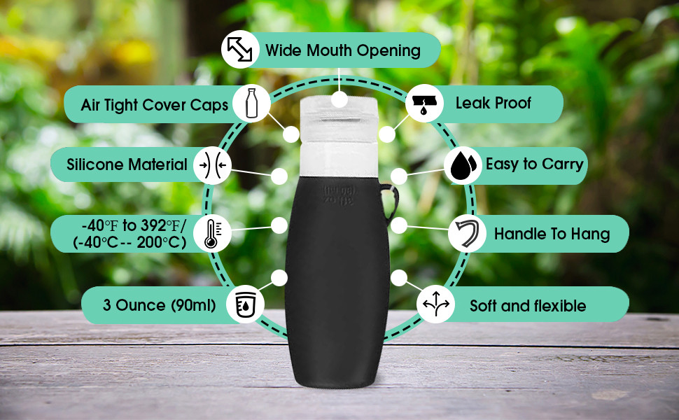 Leakproof Squeeze Bottles Travel Accessries Containers for Travel Toiletries Shampoo and Conditioner 4 x 3oz POLENTAT Travel Bottles